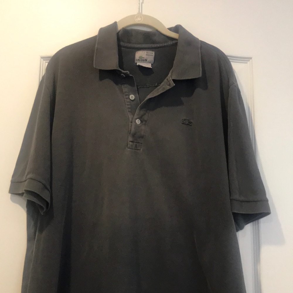 Lacoste Men’s Vintage Washed gray polo size 8